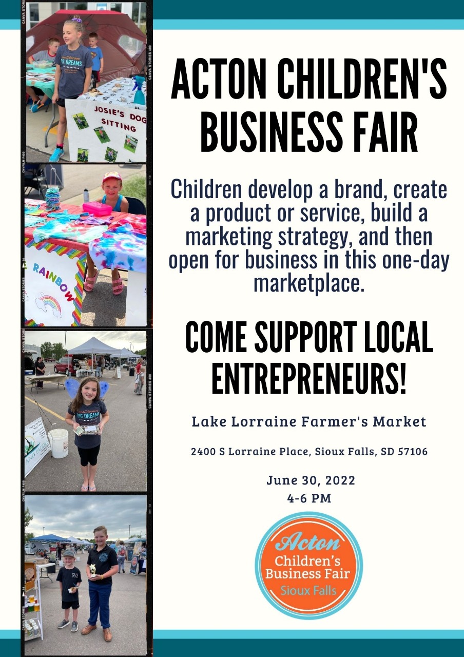 Acton Academy Children’s Business Fair 2022 Startup Sioux Falls